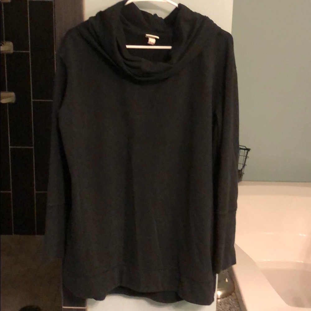 Cowl neck tunic sweatshirt